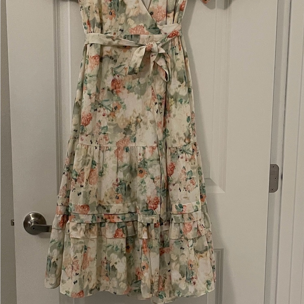 Alex Marie Pastel Floral Midi Dress